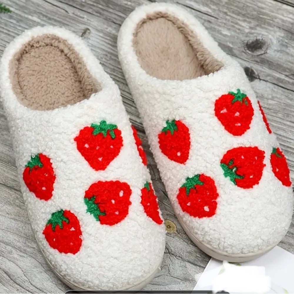 White and Red Strawberry Patterned Item 🍓